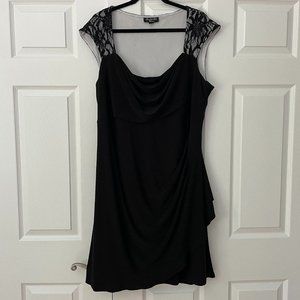 Scarlett Nite Woman Black Cocktail Midi dress - Size 22W